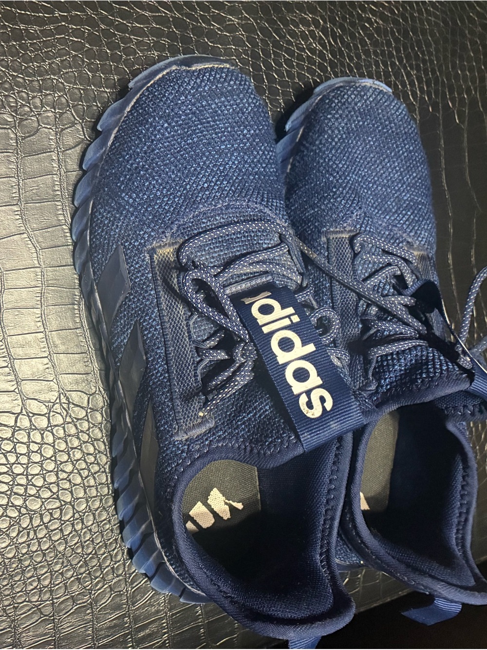 adidas Kids Navy Blue Knit Sneaker